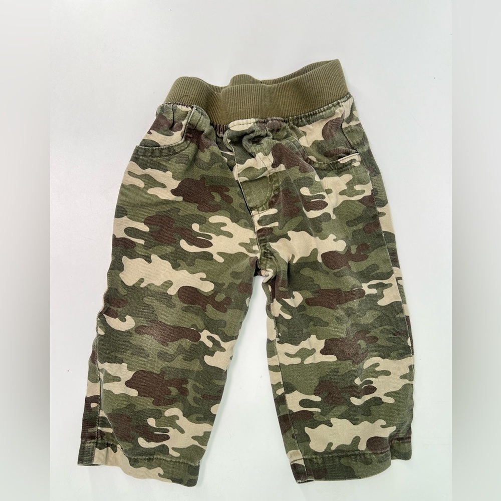 Garanimals Green And Brown Classic Camo Cotton Pants Pullon Size 12 Months